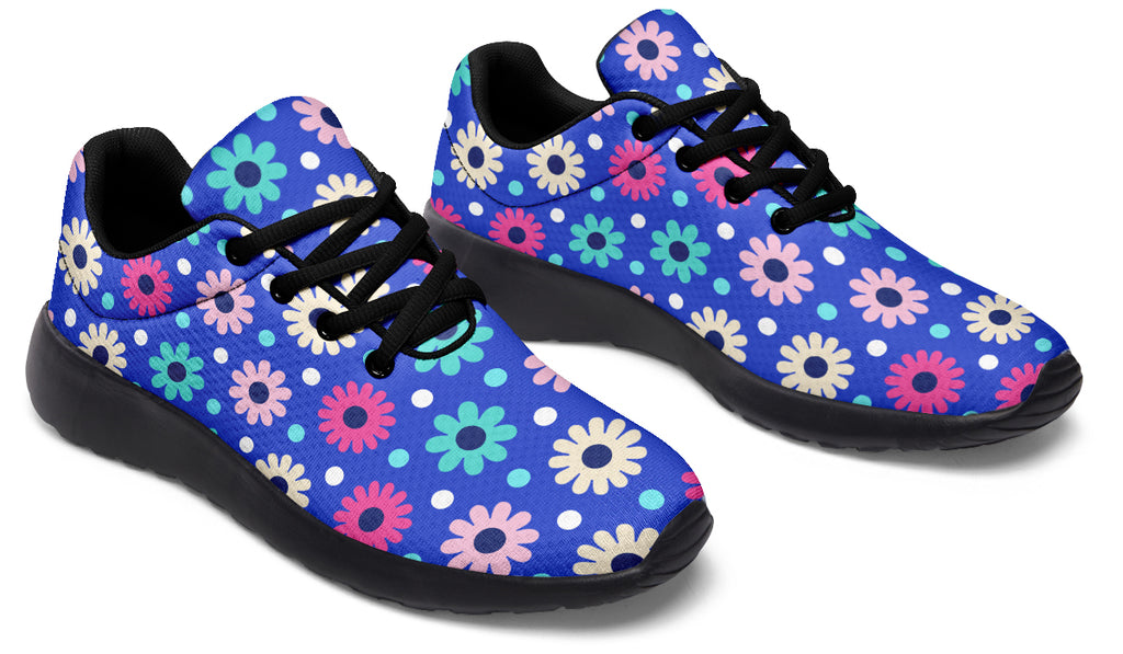 Royal Blue Retro Daisies