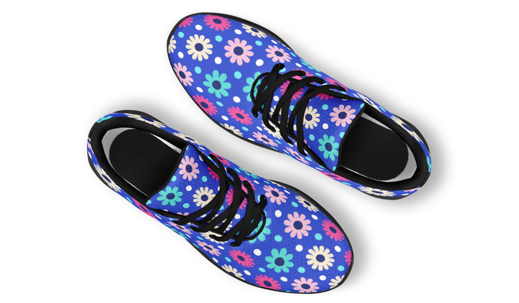 Royal Blue Retro Daisies