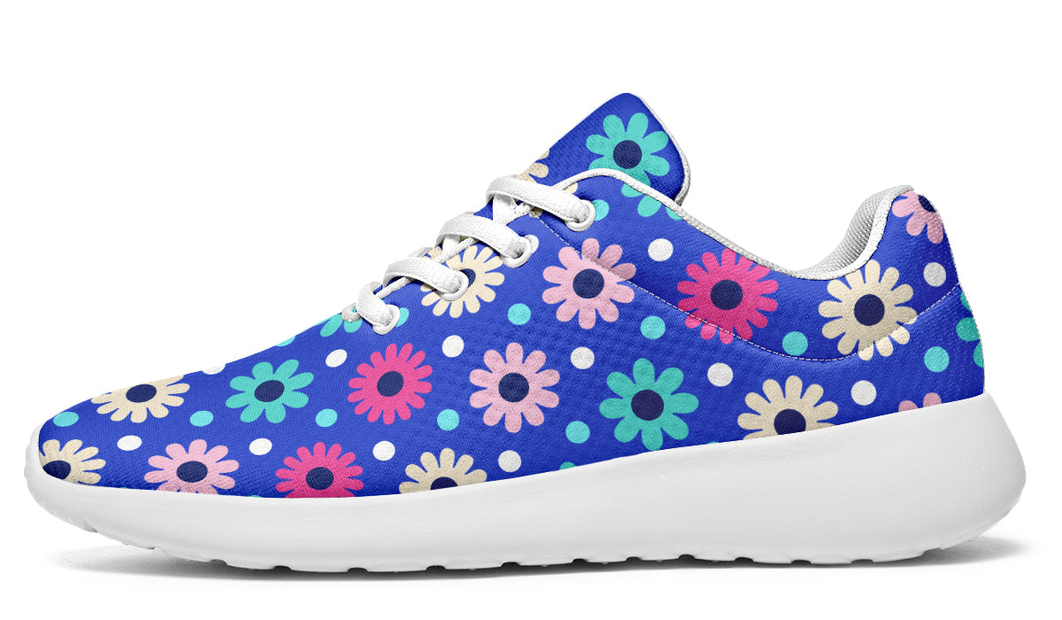 Royal Blue Retro Daisies