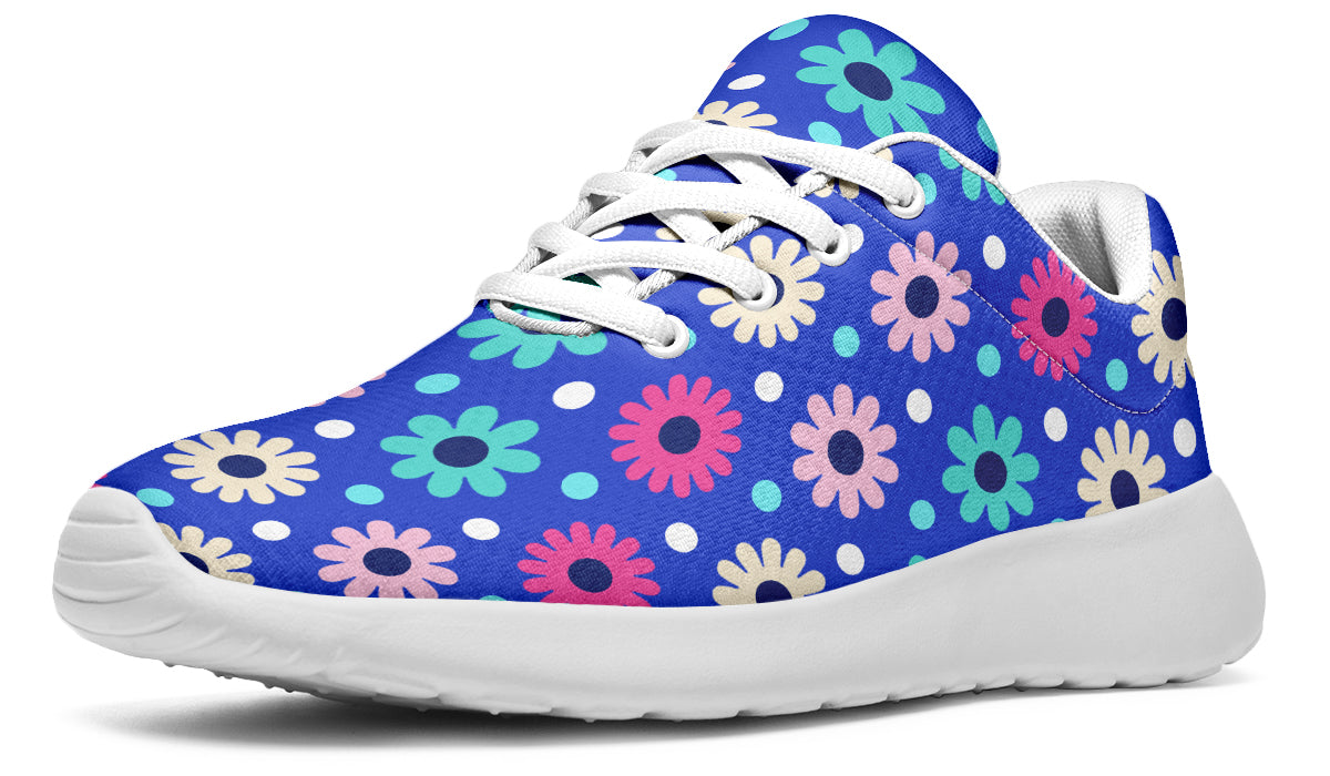 Royal Blue Retro Daisies