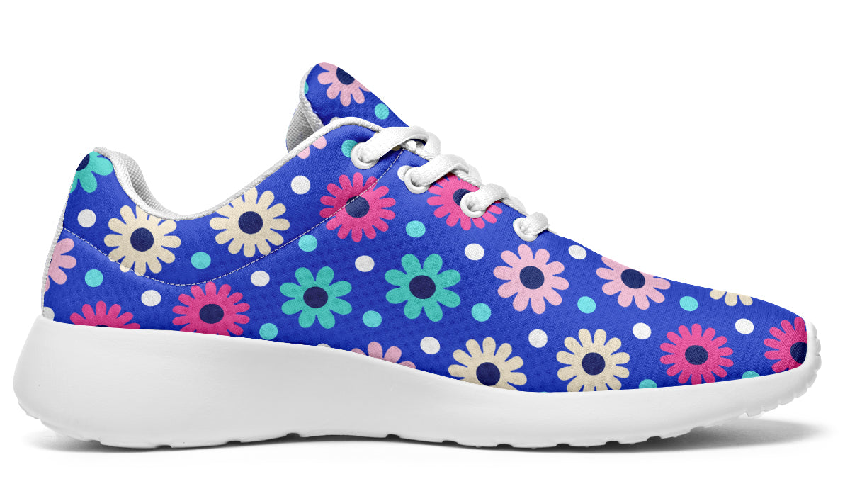 Royal Blue Retro Daisies