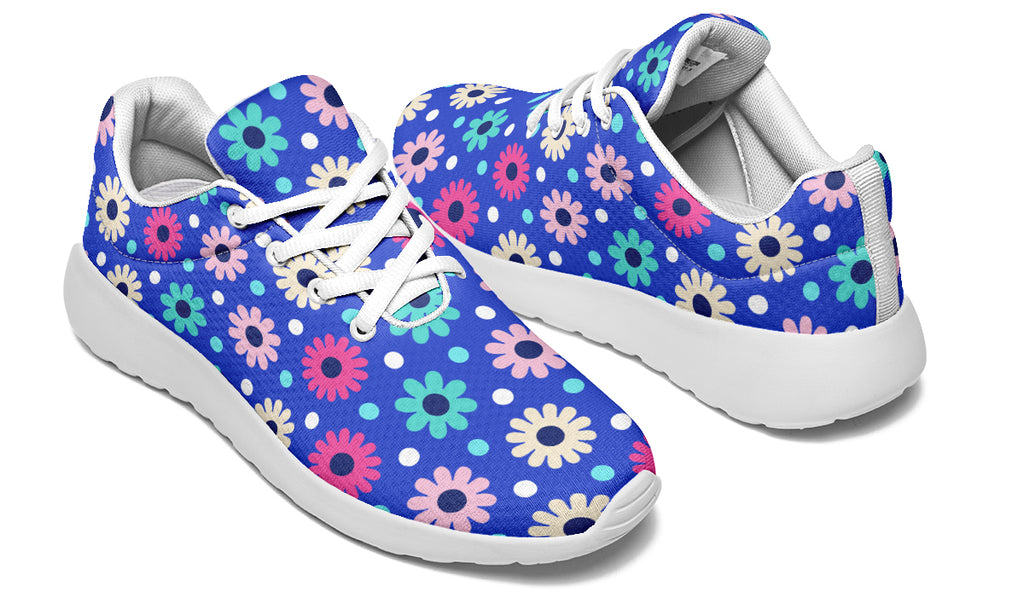 Royal Blue Retro Daisies