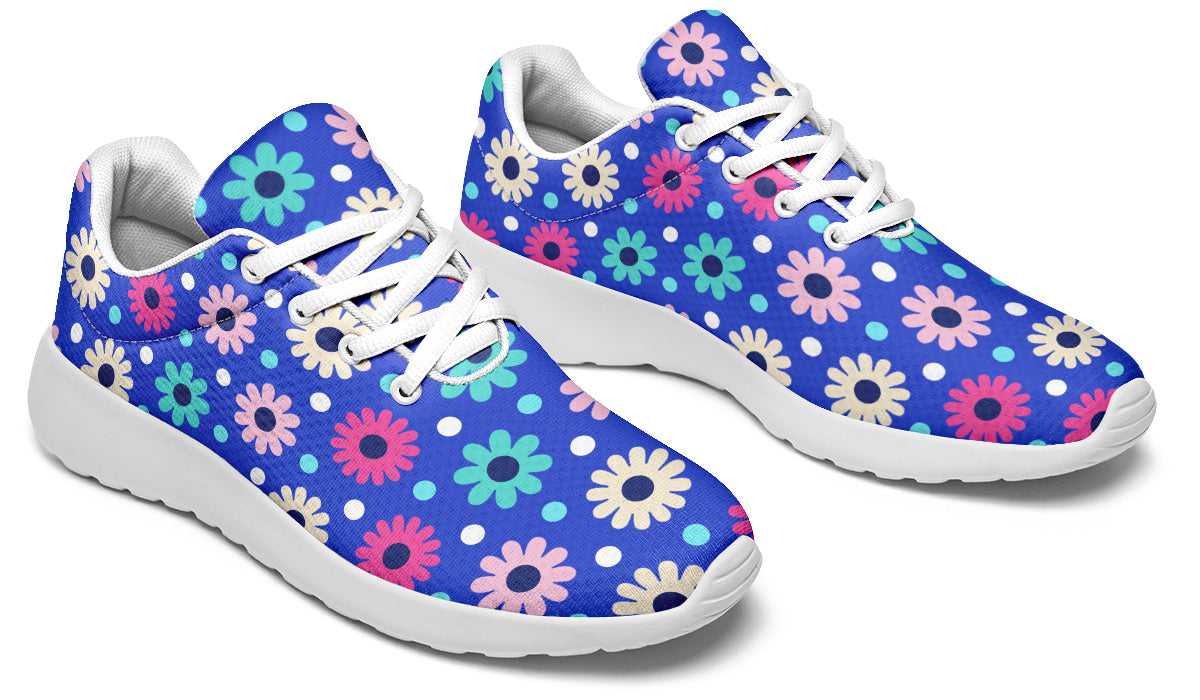 Royal Blue Retro Daisies