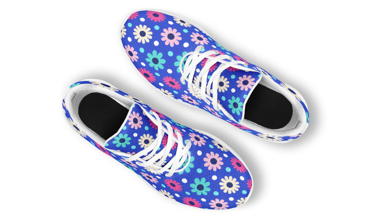 Royal Blue Retro Daisies