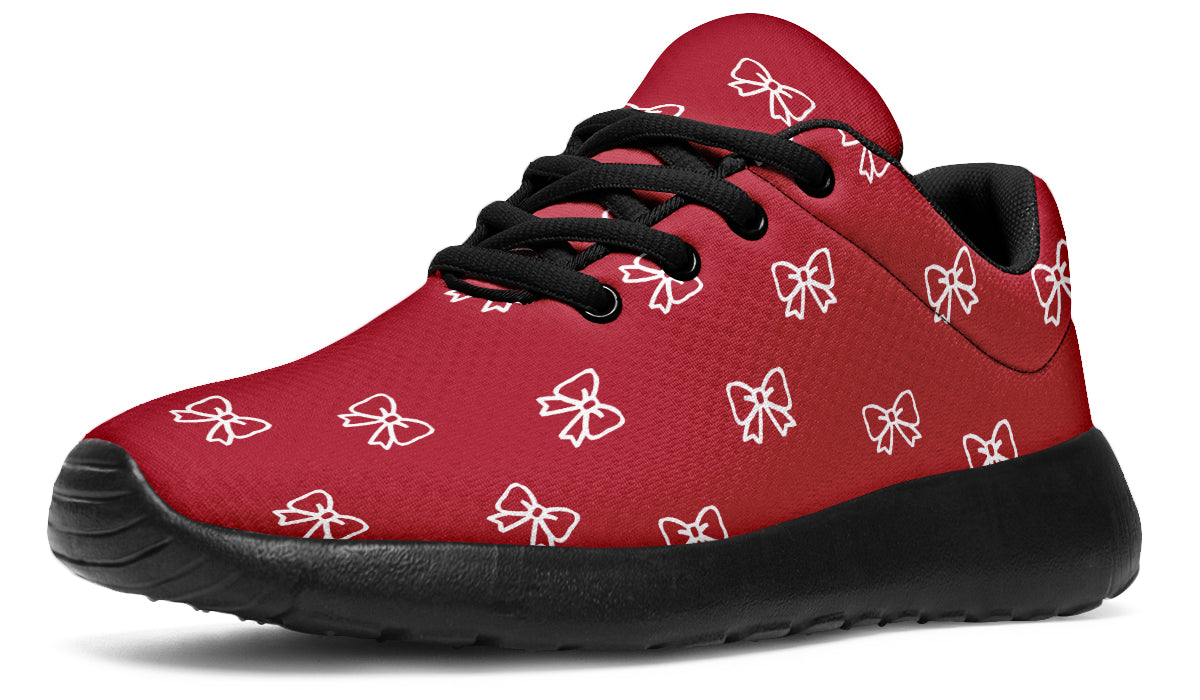 White Bows on Red