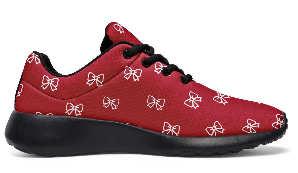 White Bows on Red