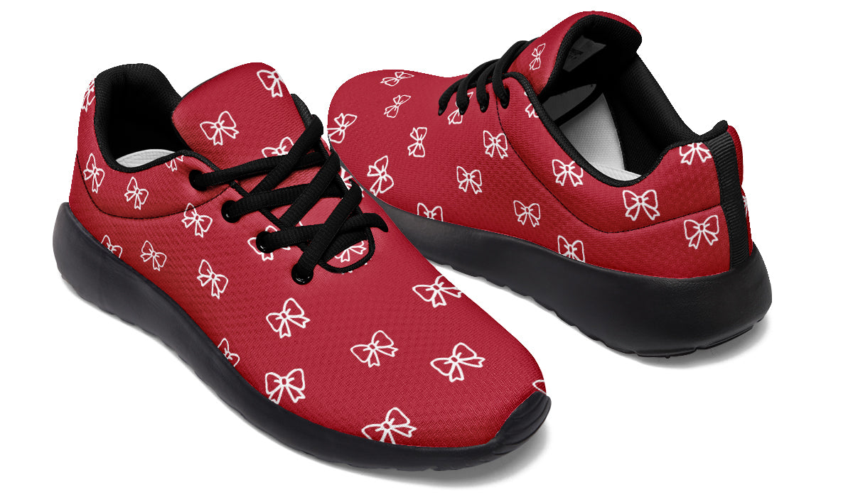 White Bows on Red
