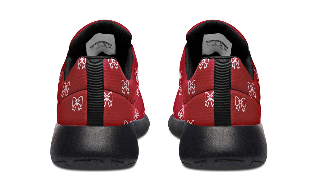 White Bows on Red