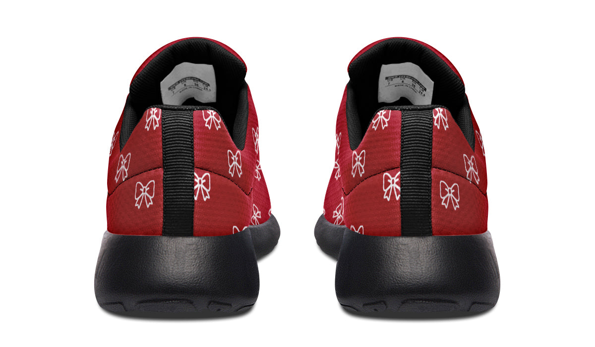 White Bows on Red