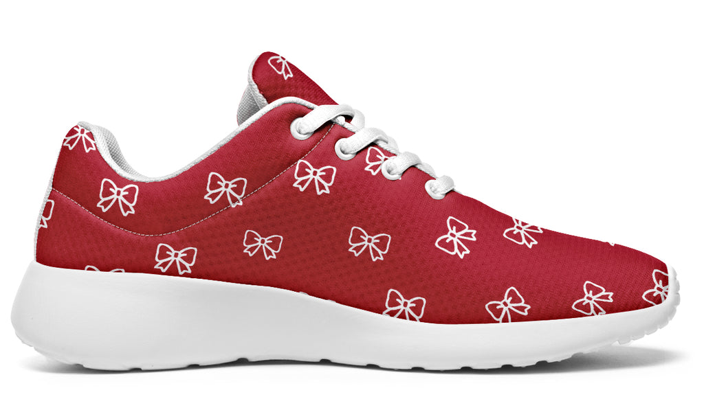 White Bows on Red