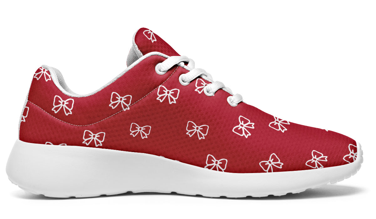 White Bows on Red