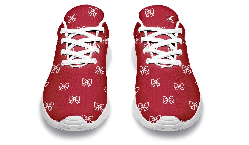 White Bows on Red