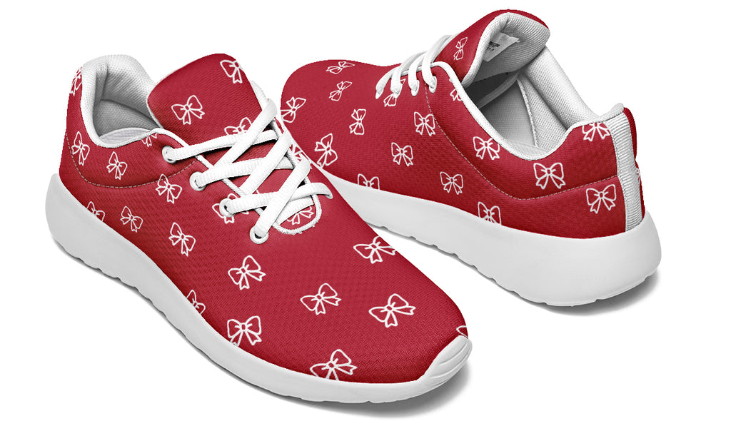 White Bows on Red