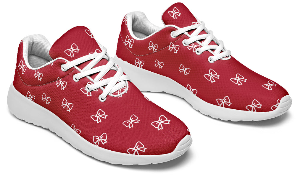 White Bows on Red