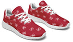 White Bows on Red