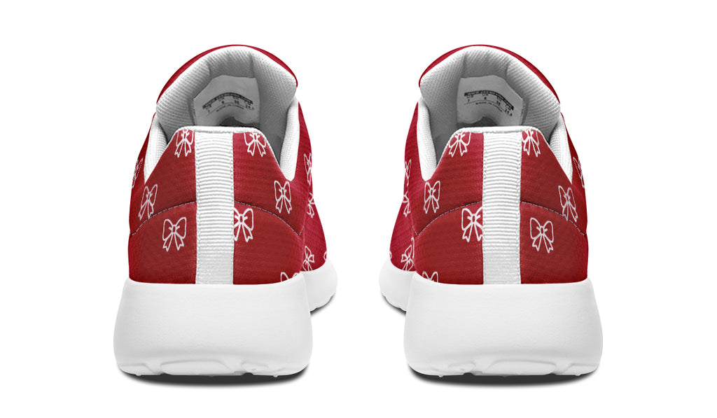 White Bows on Red
