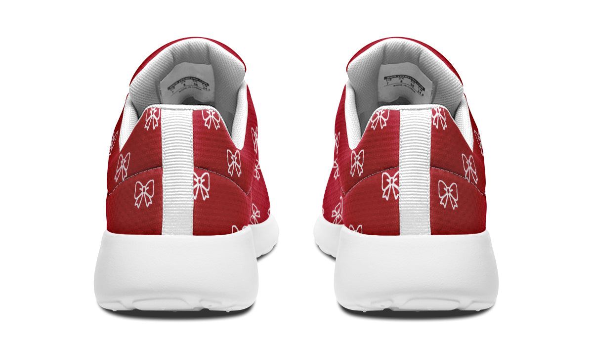 White Bows on Red