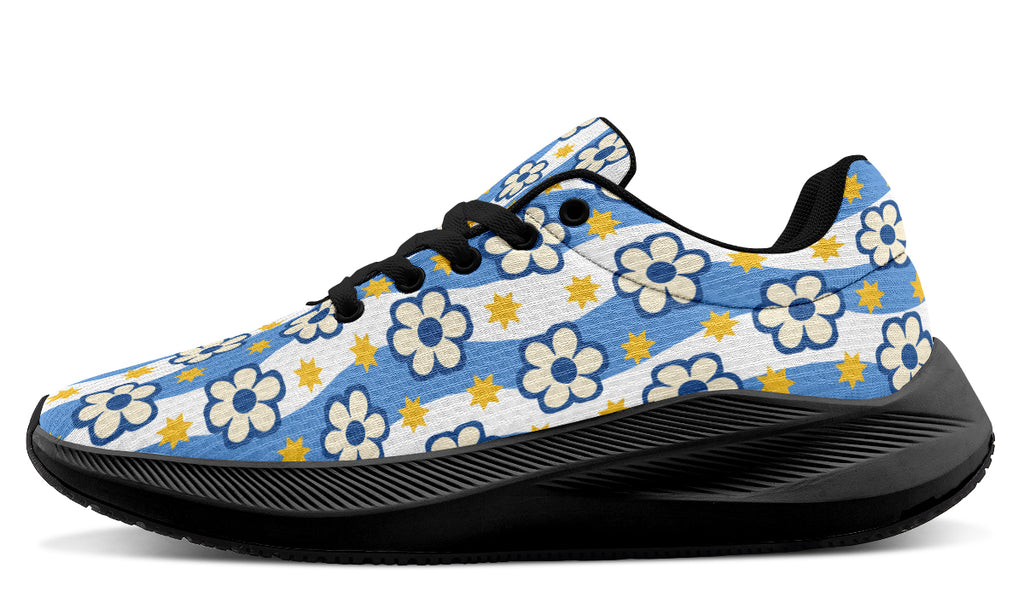 Blue Daisy Stripe