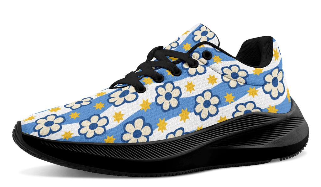 Blue Daisy Stripe