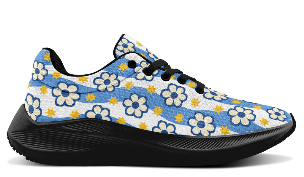 Blue Daisy Stripe