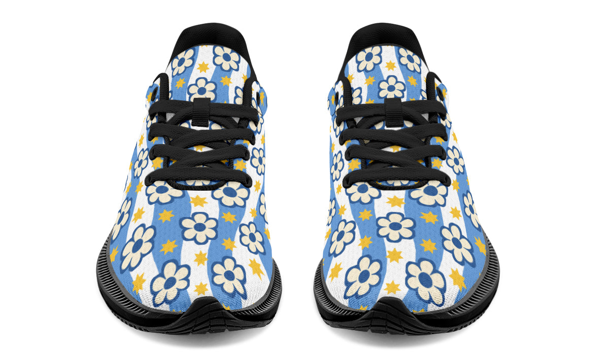 Blue Daisy Stripe