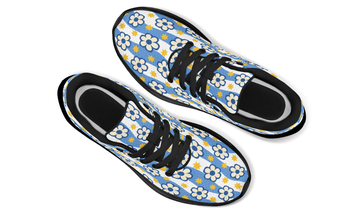 Blue Daisy Stripe