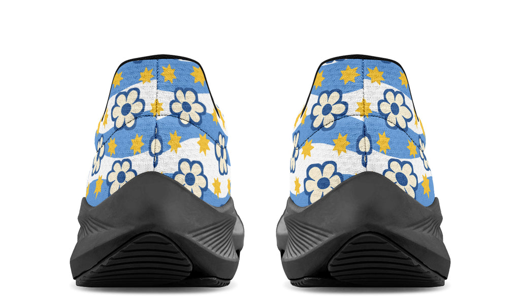 Blue Daisy Stripe