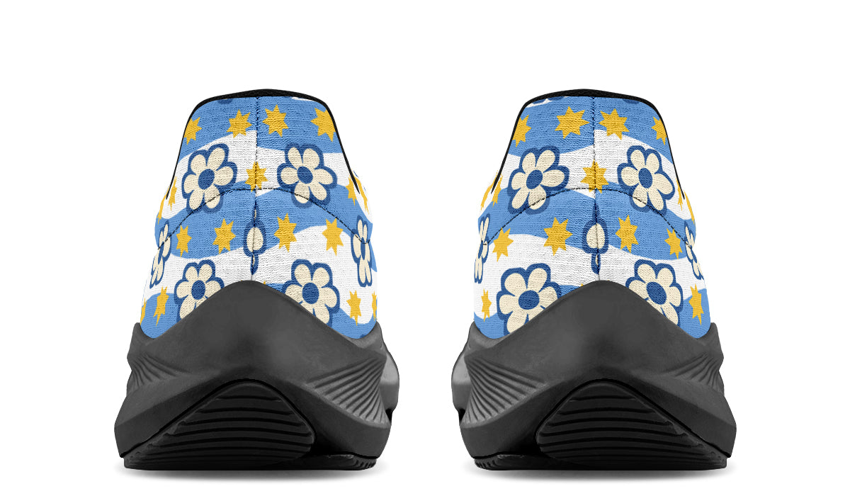Blue Daisy Stripe