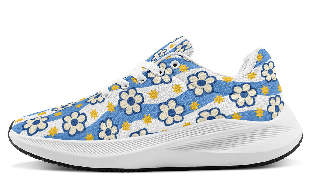 Blue Daisy Stripe