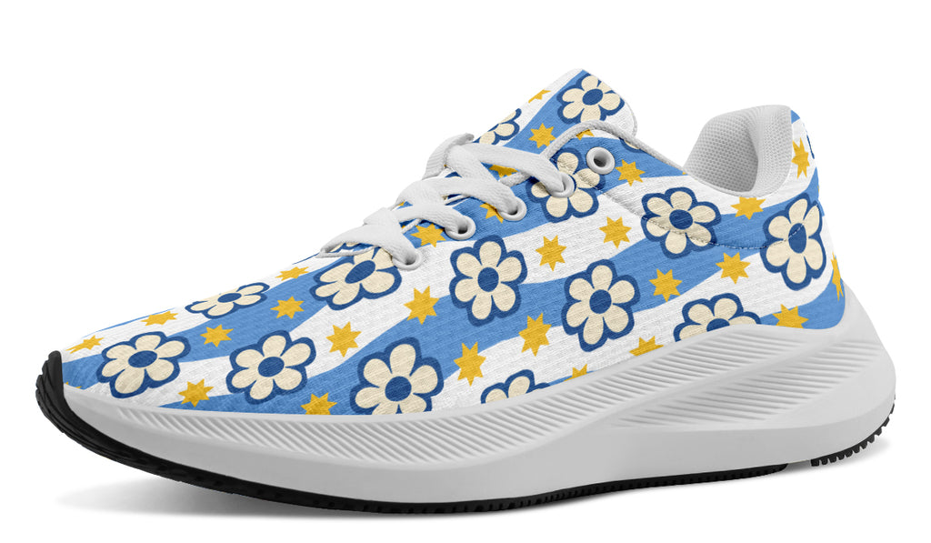 Blue Daisy Stripe