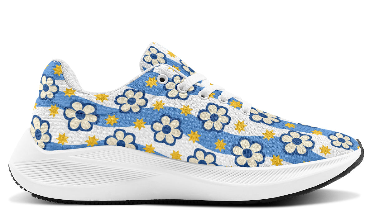 Blue Daisy Stripe
