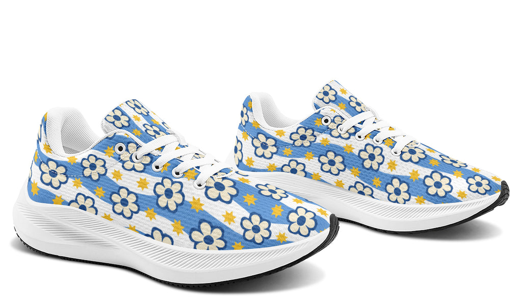 Blue Daisy Stripe