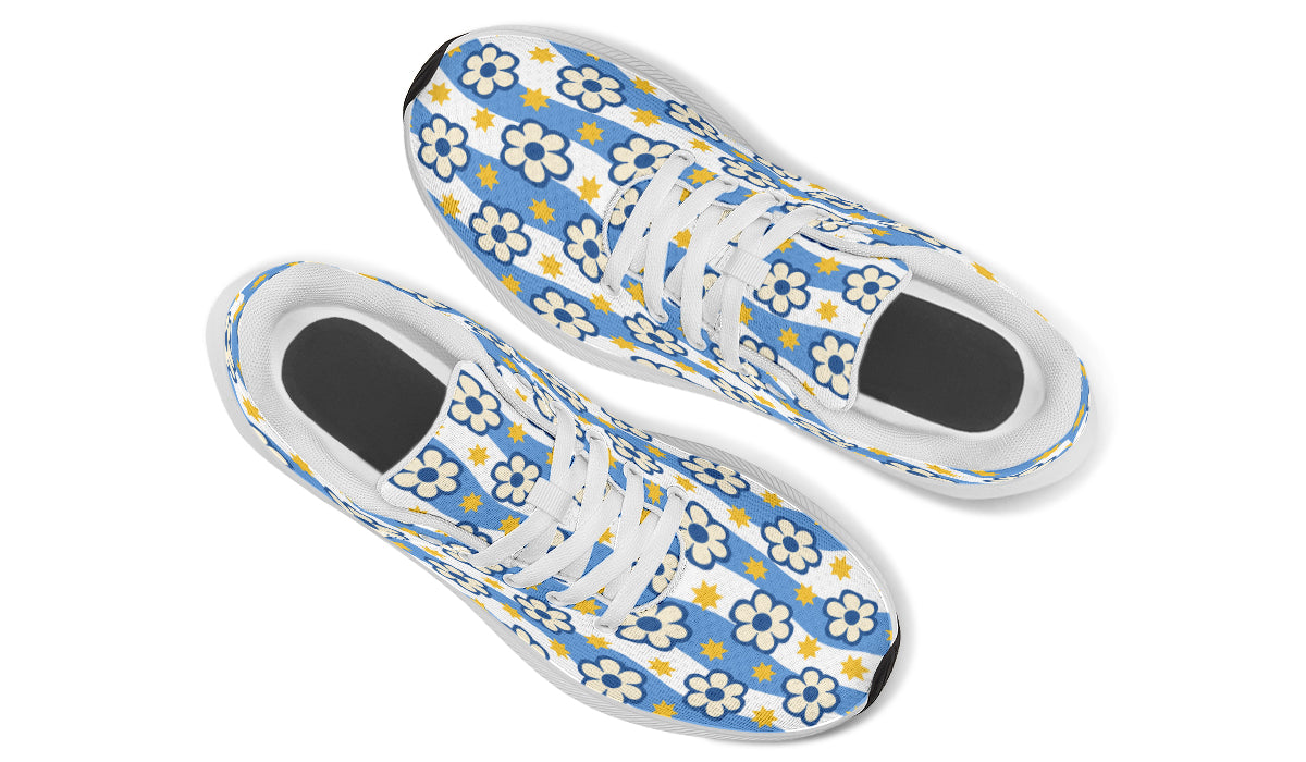 Blue Daisy Stripe