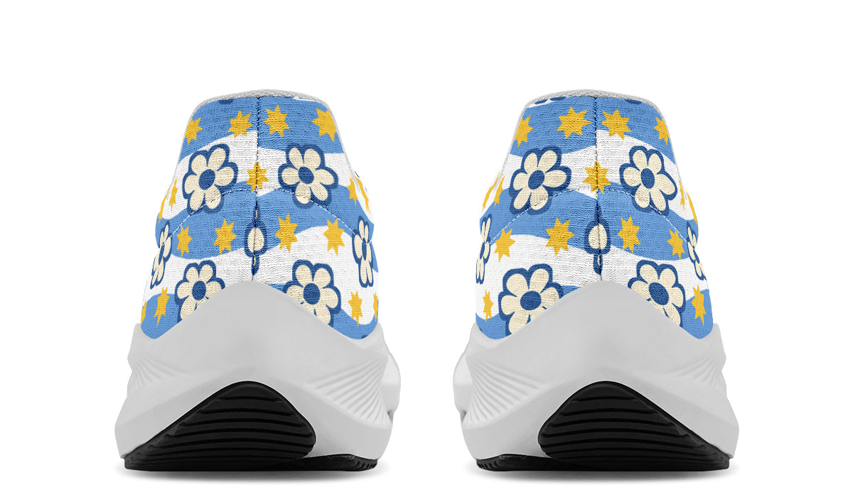 Blue Daisy Stripe