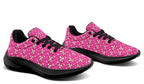 Cream Bows on Hot Pink