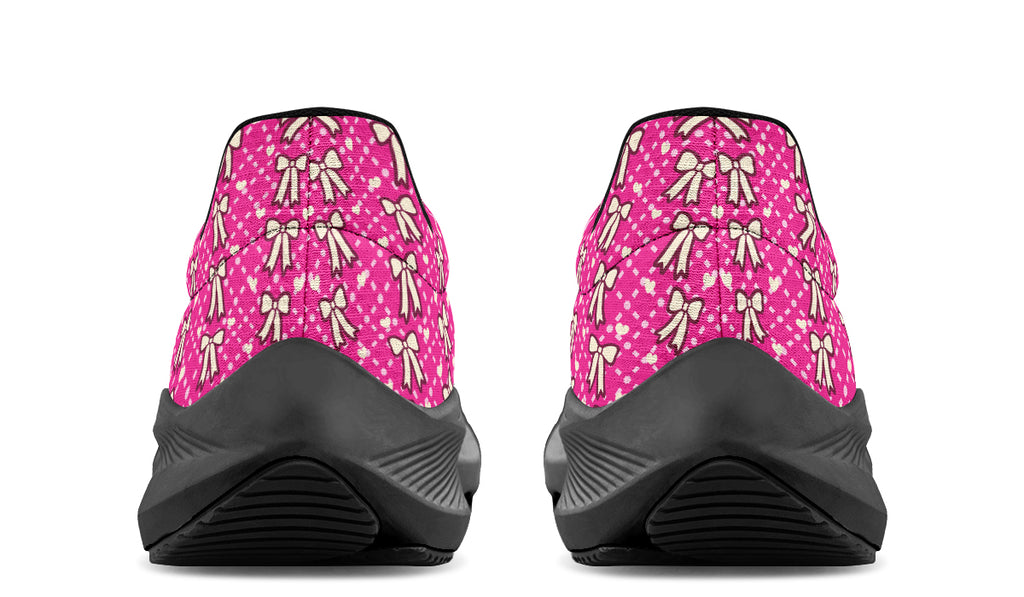 Cream Bows on Hot Pink
