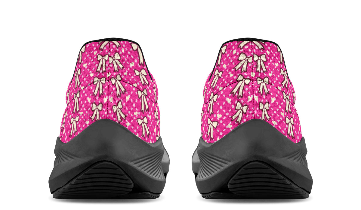 Cream Bows on Hot Pink