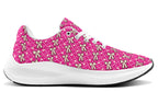 Cream Bows on Hot Pink
