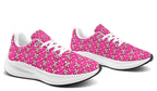 Cream Bows on Hot Pink