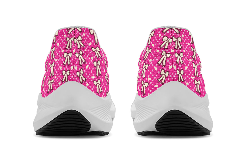 Cream Bows on Hot Pink