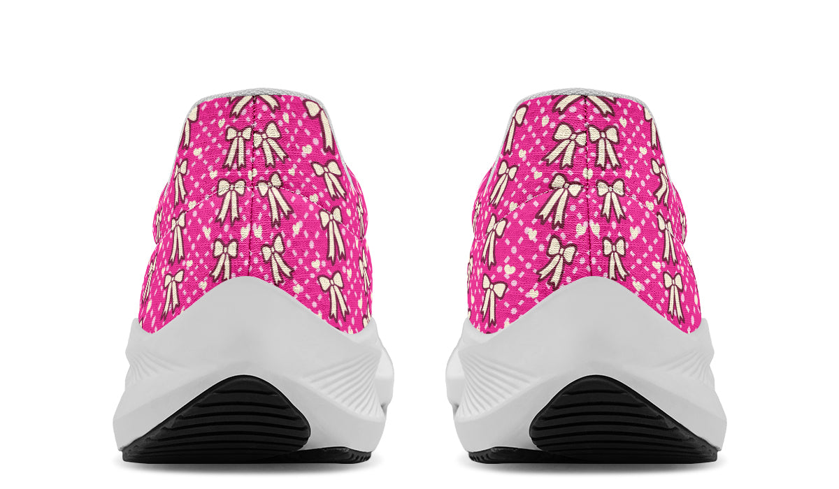 Cream Bows on Hot Pink