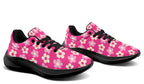 Cream Flowers on Hot Pink