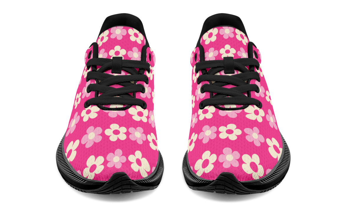 Cream Flowers on Hot Pink
