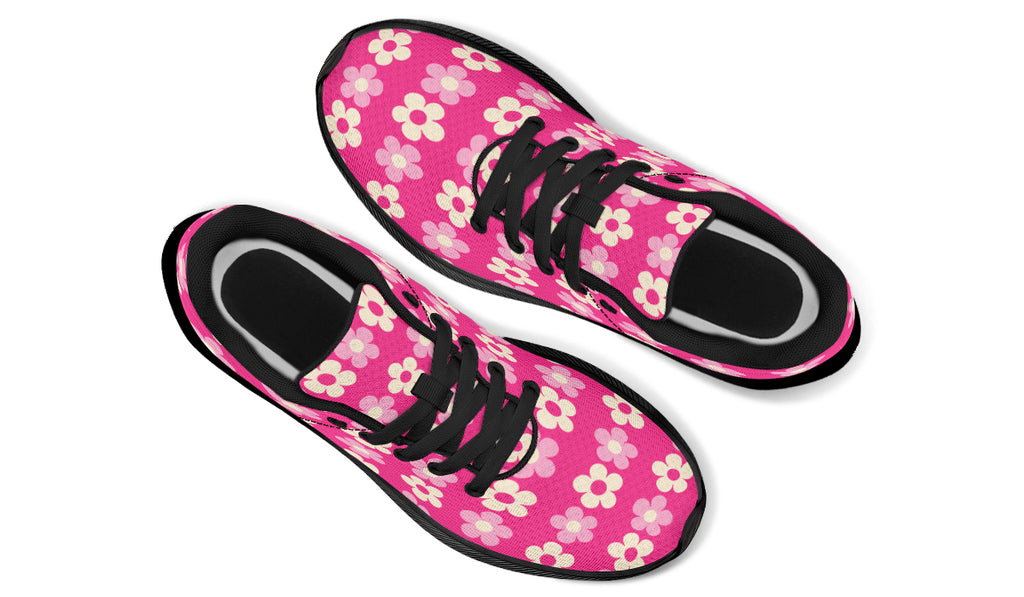 Cream Flowers on Hot Pink