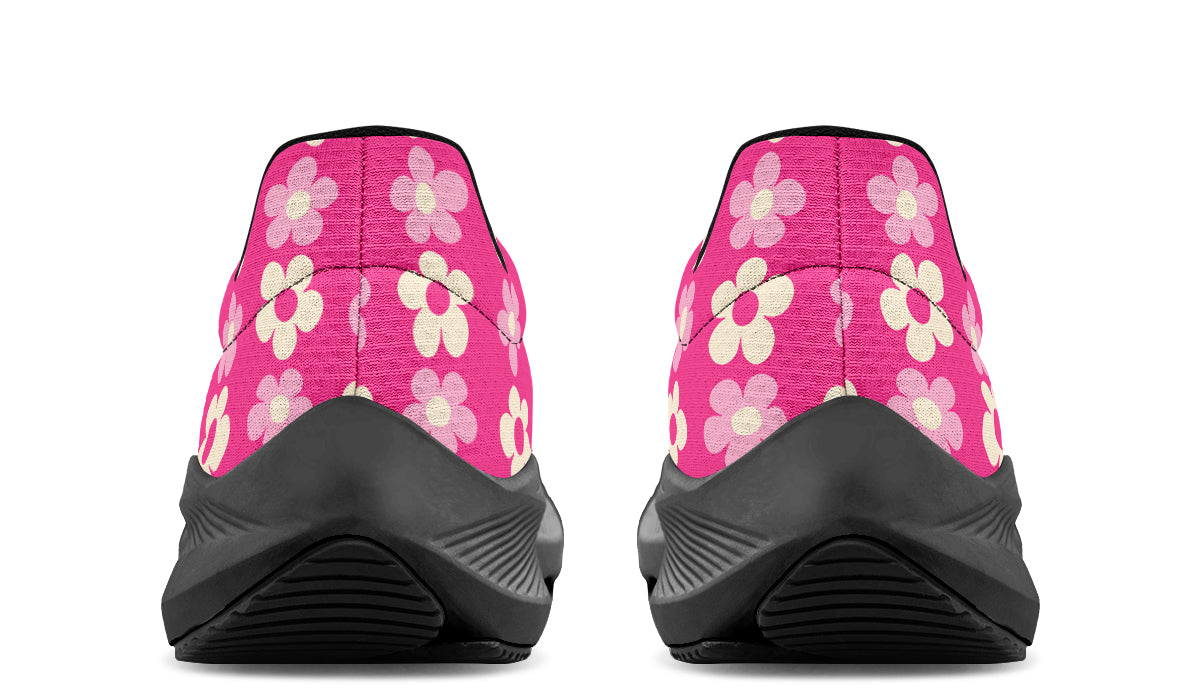 Cream Flowers on Hot Pink