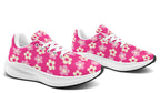 Cream Flowers on Hot Pink