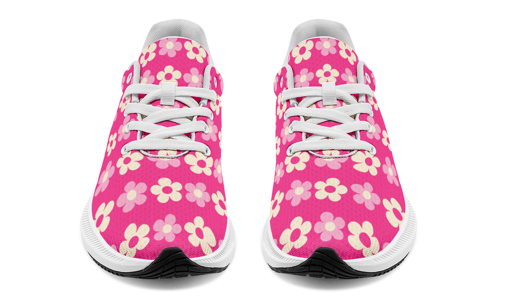 Cream Flowers on Hot Pink