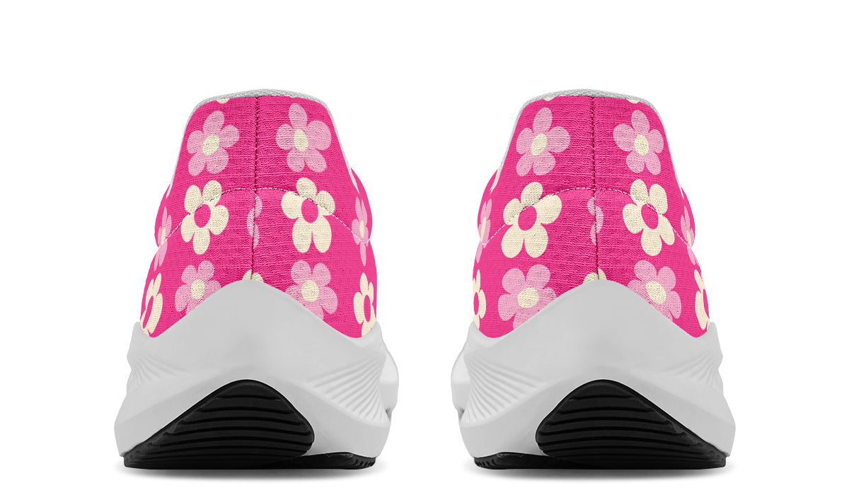 Cream Flowers on Hot Pink