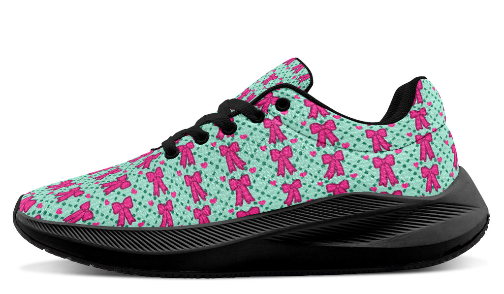 Hot Pink Bows on Mint