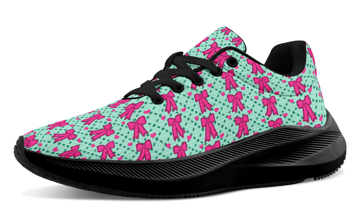 Hot Pink Bows on Mint